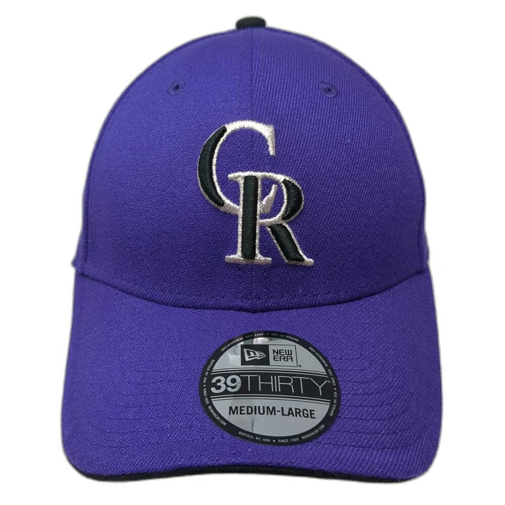 Colorado Rockies MLB New Era Baseball Cap Purple L 39THIRTY Stretch Fit Curved